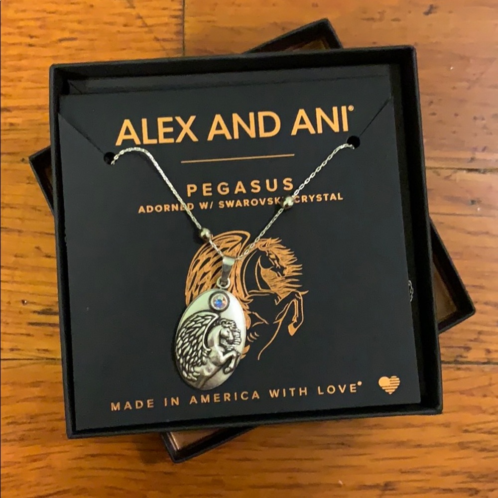 Alex and Ani Pegasus Necklace w/Swarovski Crystals